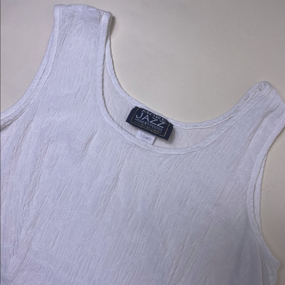 Vintage 90s More Jazz white floral embroidered plus size midi sun dress Size 16 - Picture 9 of 13